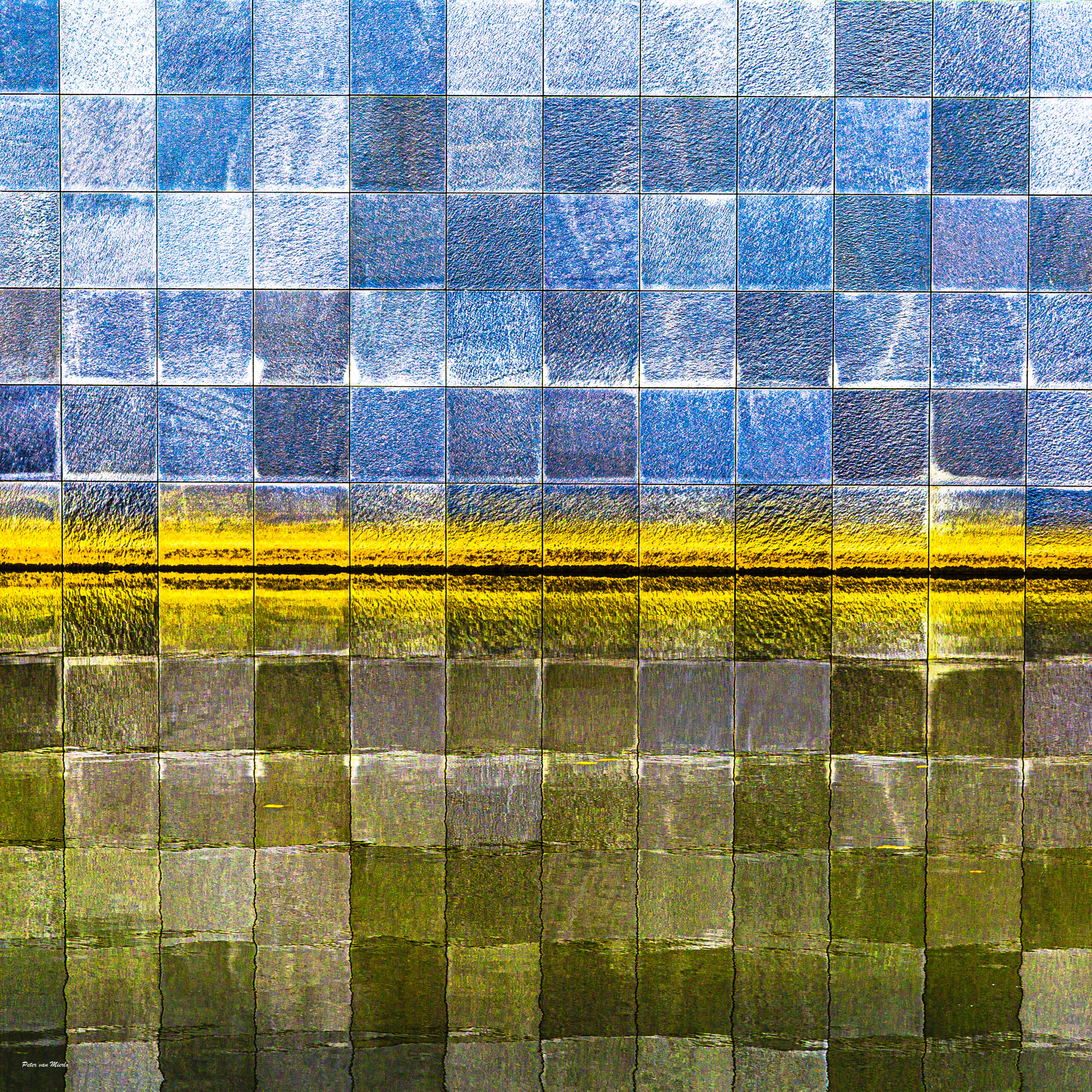Peter van Mierlo, van A te E, 60x60, dibond met plexiglas